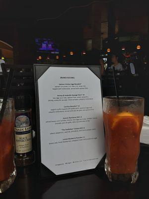 Brunch features + very bloody and spicy Mary