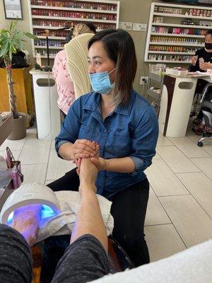 Pedicure and massage is amazing!