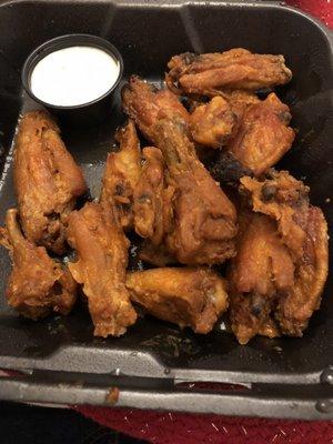 Terrible wings. Can't believe anyone would have the audacity to give these to a customer. Overcooked, dry and possibly reheated.