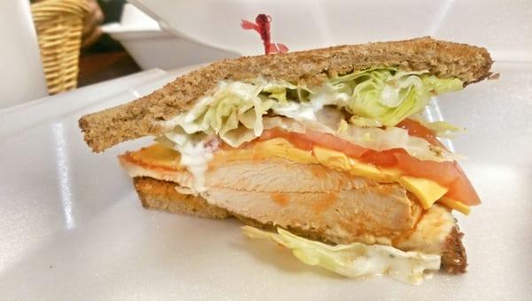 Grilled buffalo chicken sandwich