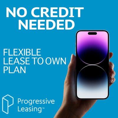 Progressive leasing available