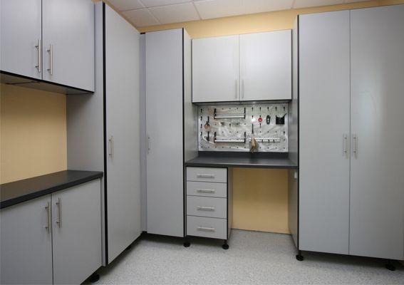 Gray Garage Cabinets