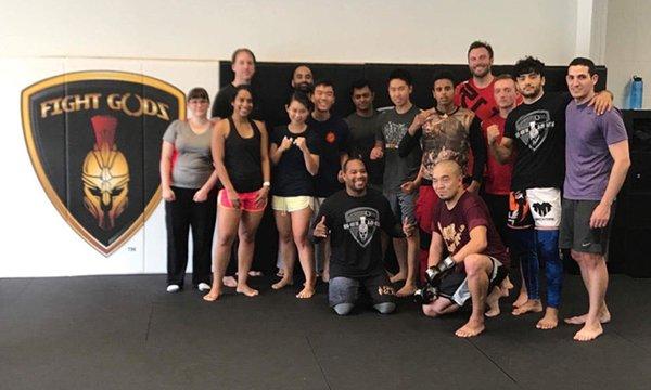 Group picture taken after a fun MMA class.