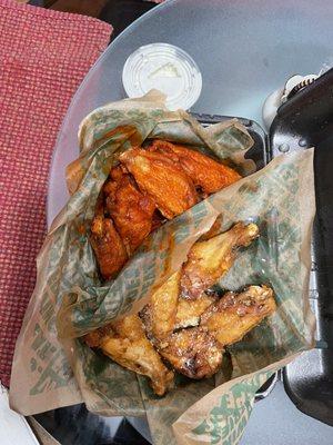 Buffalo and Garlic Parmesan Wings with Ranch