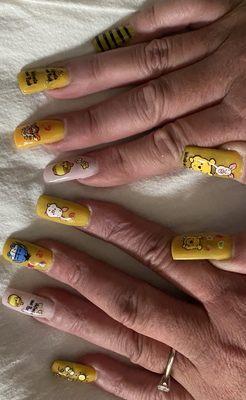 Winnie the Pooh nails