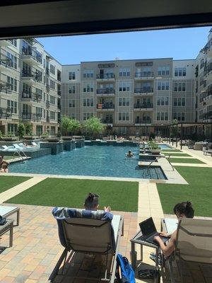 Pool view from the gym