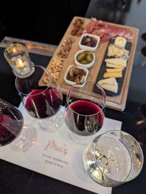 WOW Wednesday = a flight of wine + a charcuterie board