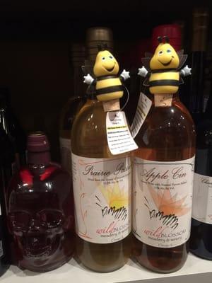 found some interesting wine with cute honeybee wine stopper