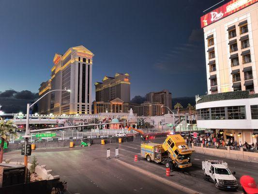 Strip in front of Cesar Palace