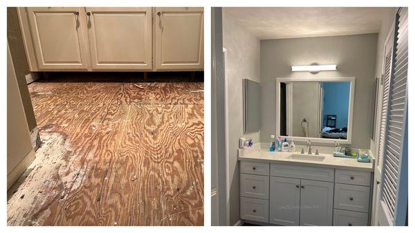 Master bath vanity