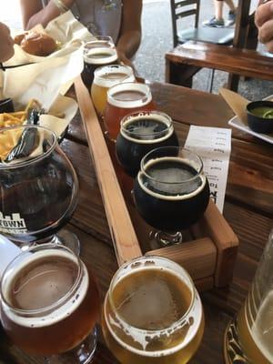 Flight of sample beers