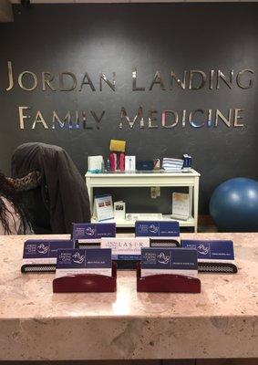 Jordan Landing Family Medicine front desk area.