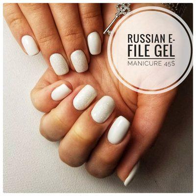 Russian e-file gel manicure 45$