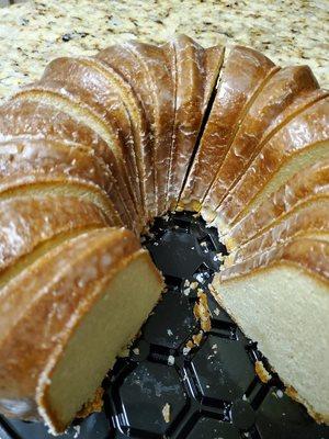 Butter Cream Pound Cake - Rich buttery pound cake with perfect golden edges then topped with a buttercream glaze.