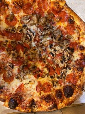 Pepperoni and mushroom Pizza