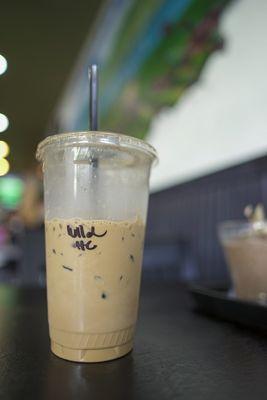 The Legendary wild Coffee level 5  Iced with haupia, 20% heavy cream and salted caramel.