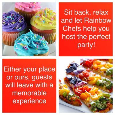 We do Birthday Parties with a lot of themes. Pick yours at: www.rainbowchefs.com