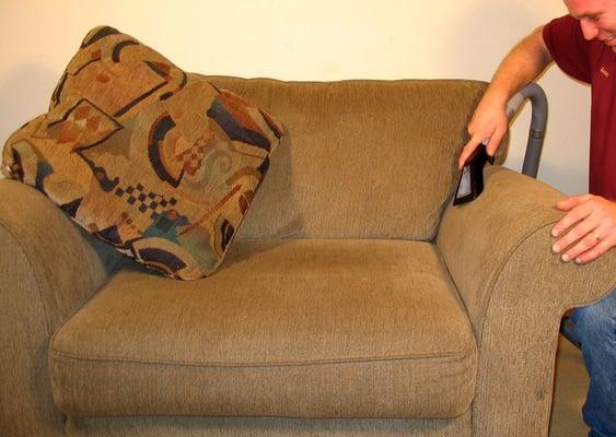 In-home upholstery cleaning