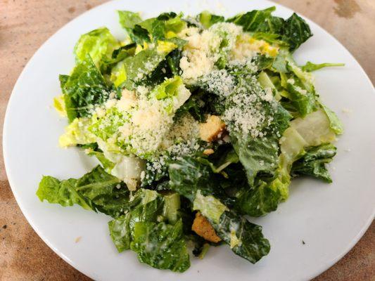 Ceasar side salad: romaine, soft egg, brioche croutons, & grana padano