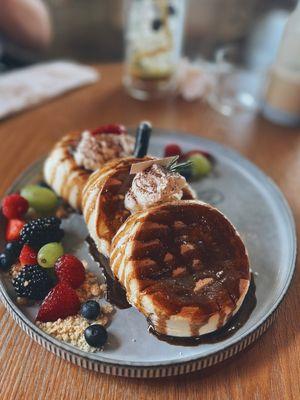 Tiramisu soufflé pancake