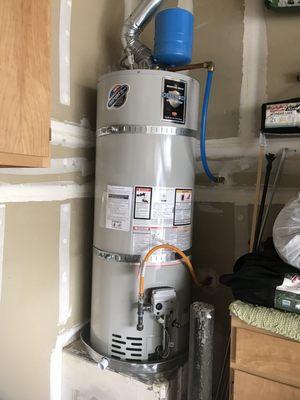 New water heater, all up to code.