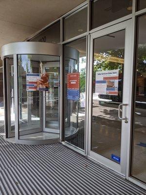 Front entrance for the Teller line or scheduled Appointments