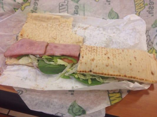 Black Forest Ham Footlong on Flatbread