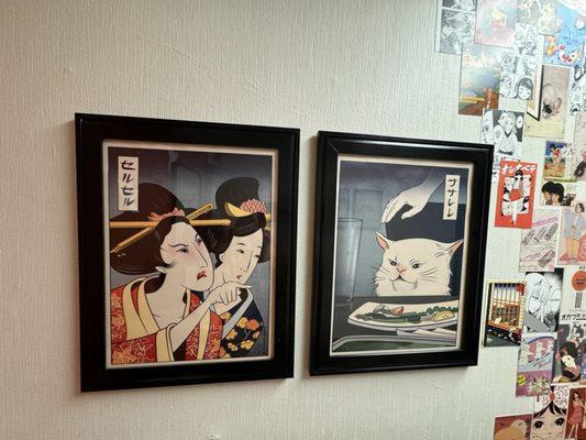 Bathroom meme art with an Ukiyo-e twist.  LOL!