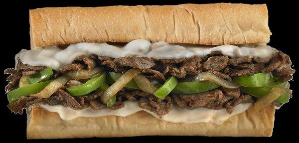 Philly Cheese Steak-sirloin steak, provolone, caramelized onions, sauteed bell peppers