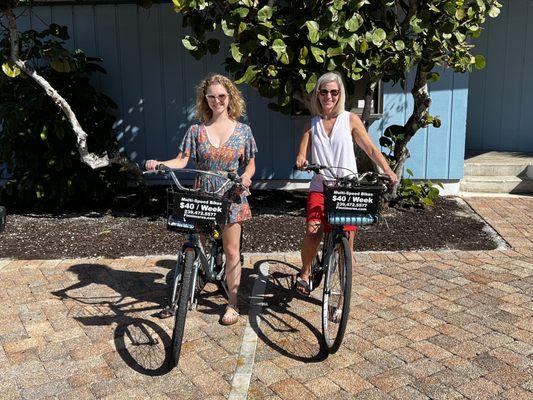 Enjoying our bike ride along Sanibel Island