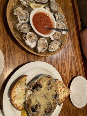 Oysters/ escargot