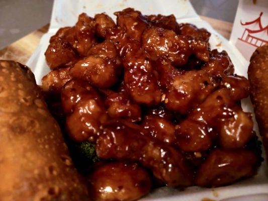 General Tso's Chicken: No spice, salty, crispy, zero flavor. Would not buy again.