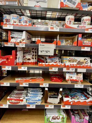 Lots of Kinder to choose from.