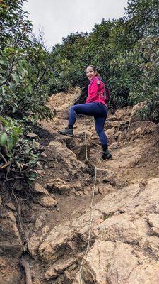 To get to the second waterfall