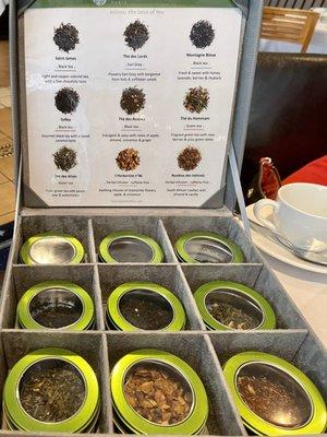 Tea selection