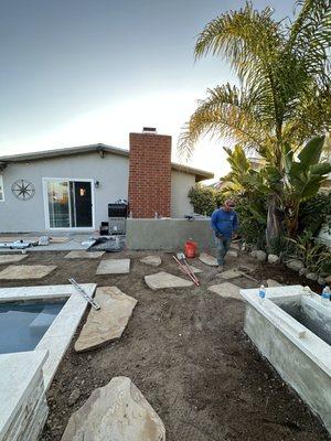 Prepping for sod and concrete