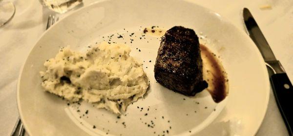 Prime NY Strip with garlic mashed potatoes