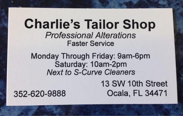 Charlie's Tailor Shop