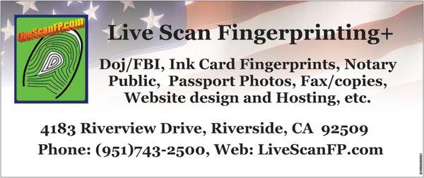 Live Scan Fingerprinting Plus