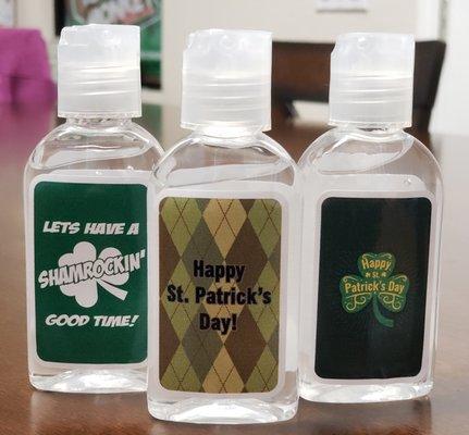 St. Patrick's Day Sanitizers!