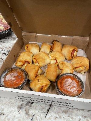 Pepperoni and cheese rolls