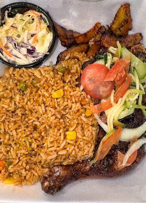 Jollof rice and chicken 4/5  $20