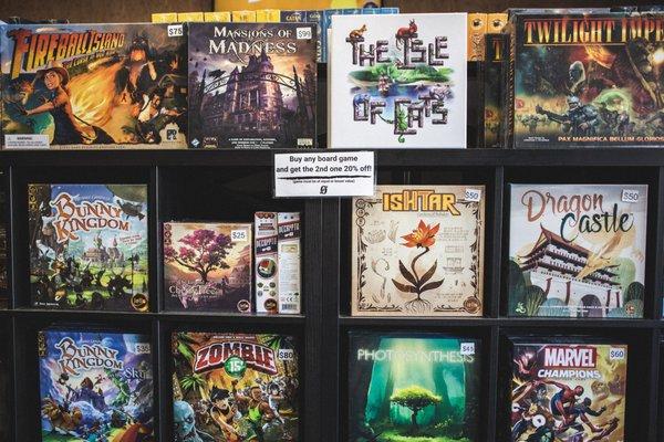 Tons of board games, and great deals on them.