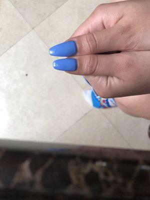 Uneven ass nails! Yikes!