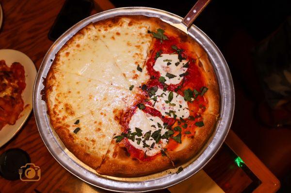 White Pizza and pizza Margherita Pizza