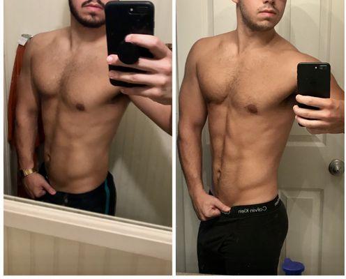 After one month of a "mini-cut," my client lost 4 pounds of fat and kept his muscle to really lean out. This was through fitness and macros.