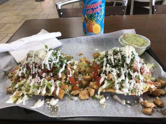 Loaded Tostada. So they start with the basics and allow you to top it off with whatever you want. A little extra but worth it.