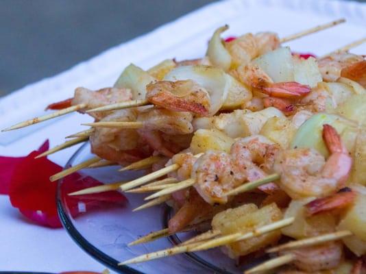 Caribbean Jerk Shrimp Skewer