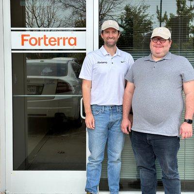 Ready to kill some bugs. Michael and David- Owners of Forterra Pest Control.