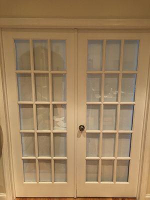 Installation of French door .